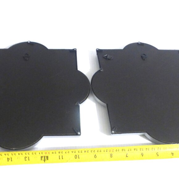 DEC1 - PAIR of MIRRORS Silver Frame MIRROR Flower Shape Living Room Laundry Room - Picture 8 of 9